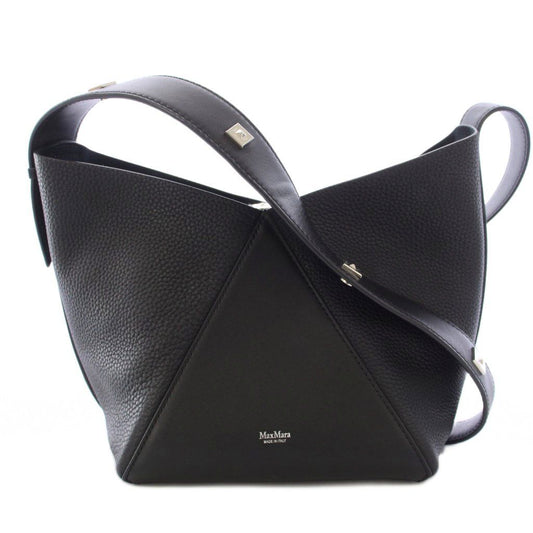Max Mara Mmbuckets Calf Leather Small Bucket Bag Black TK