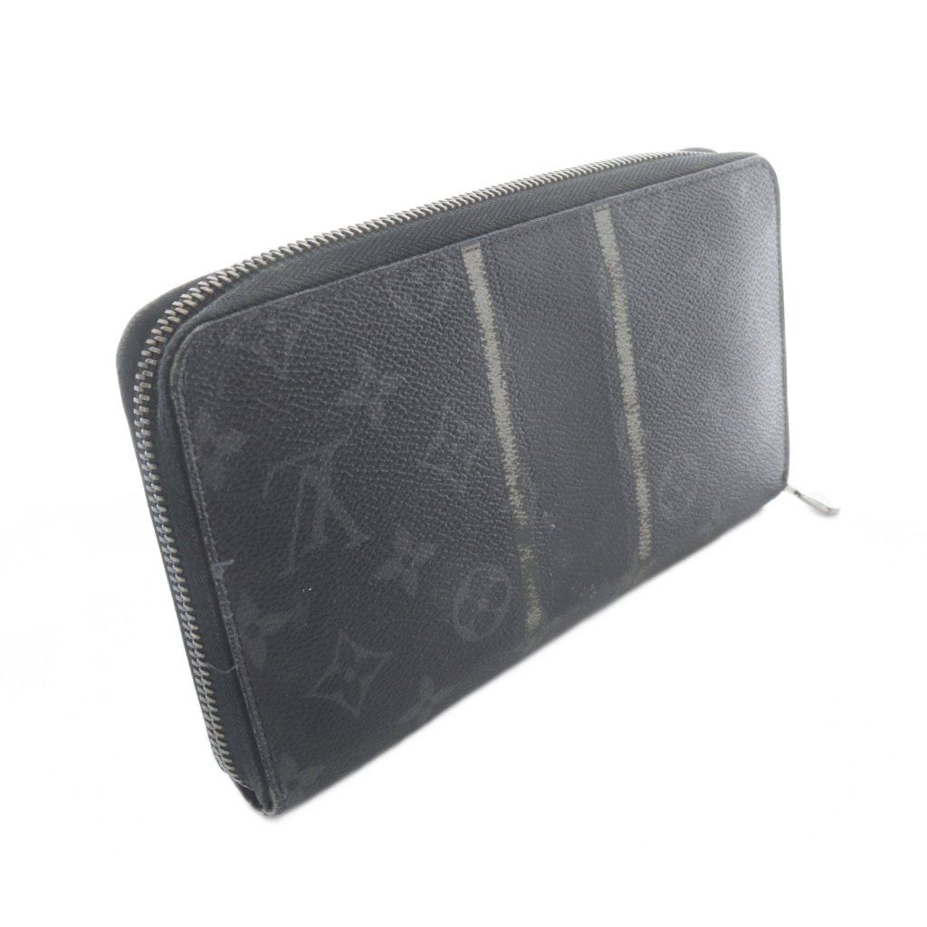 Louis Vuitton Monogram Eclipse Flash Zippy Organizer Wallet Gray — view 3