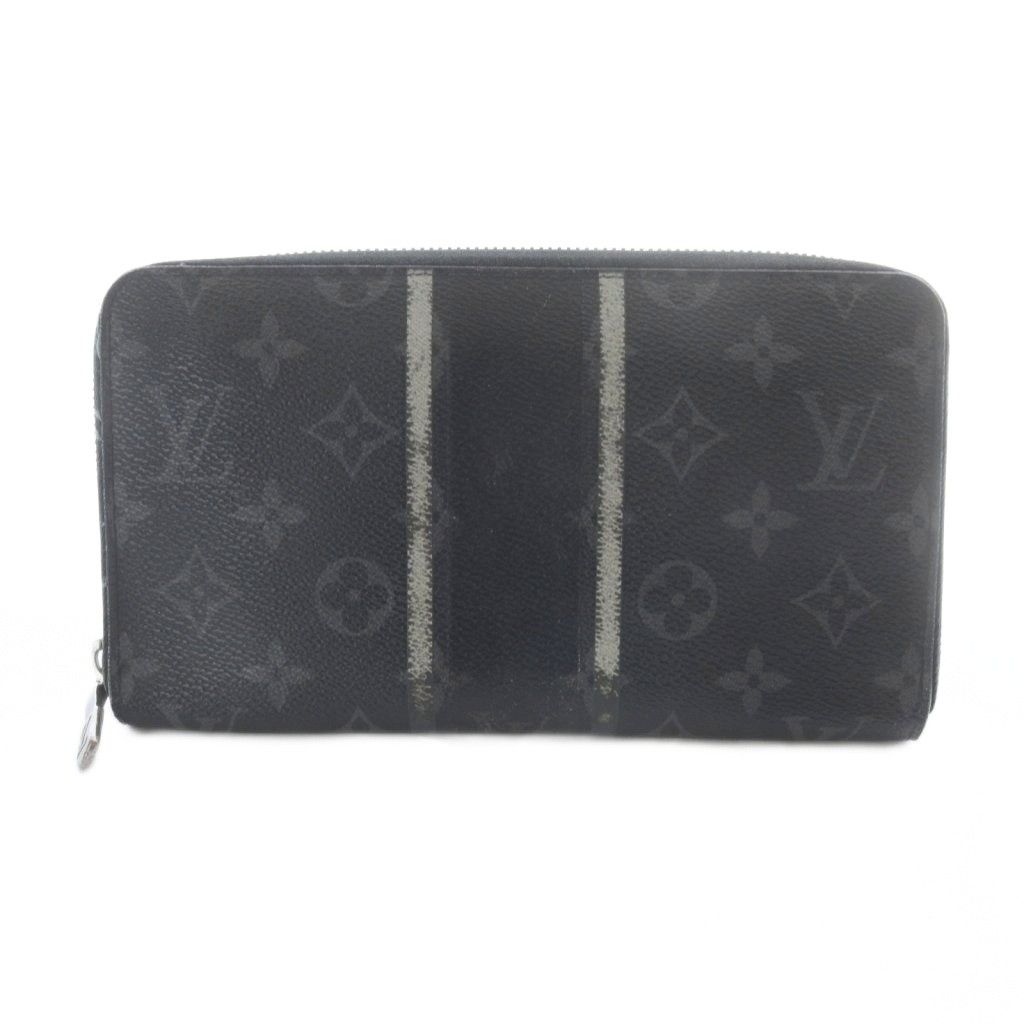 Louis Vuitton Monogram Eclipse Flash Zippy Organizer Wallet Gray — view 2
