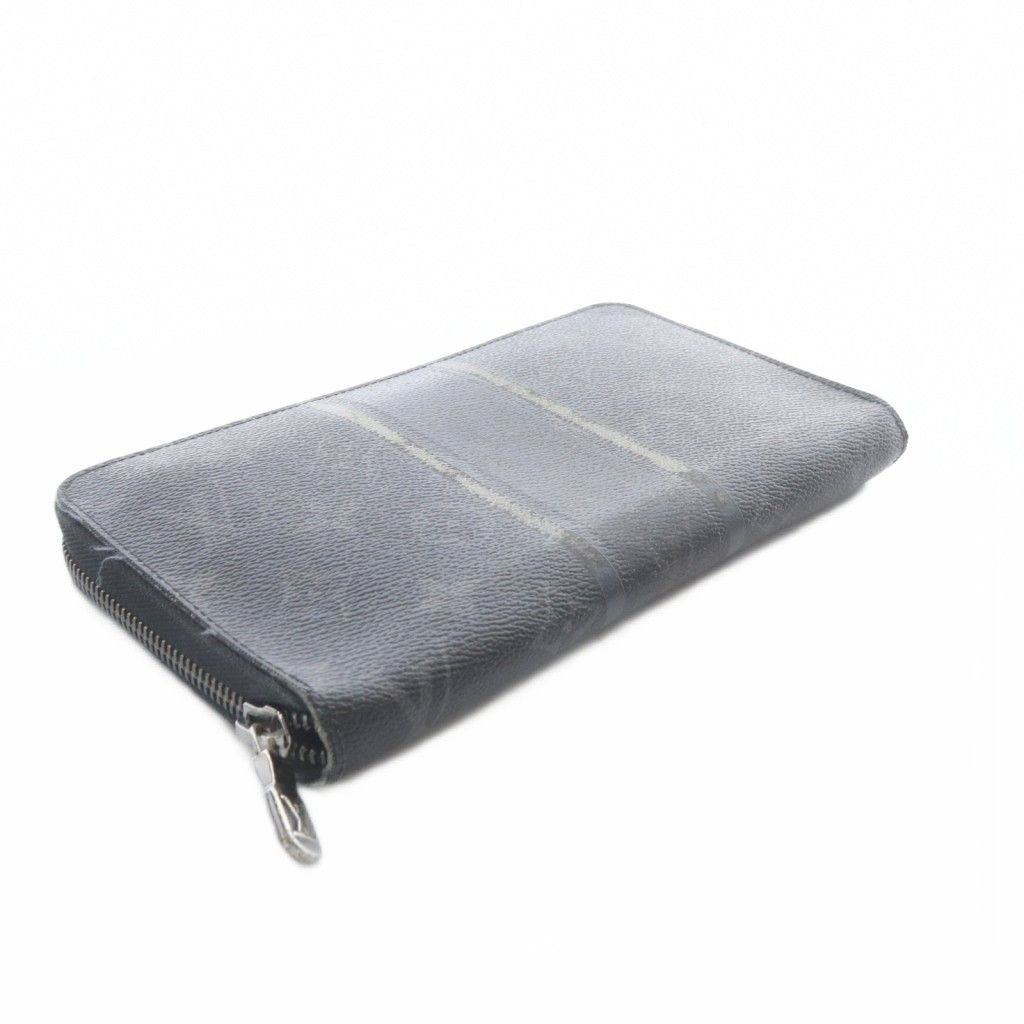 Louis Vuitton Monogram Eclipse Flash Zippy Organizer Wallet Gray — view 4