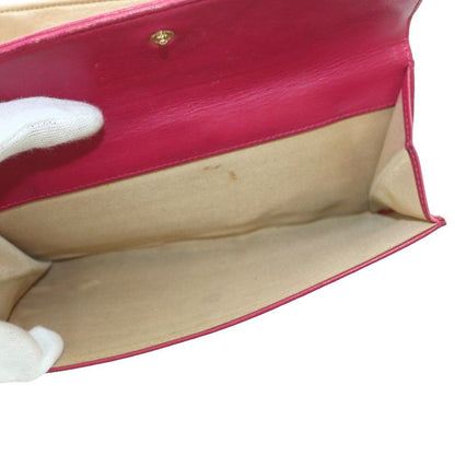 Chanel Camellia Hook Wallet Bifold Lambskin Magenta Pink — view 7