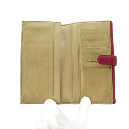 Chanel Camellia Hook Wallet Bifold Lambskin Magenta Pink — view 5