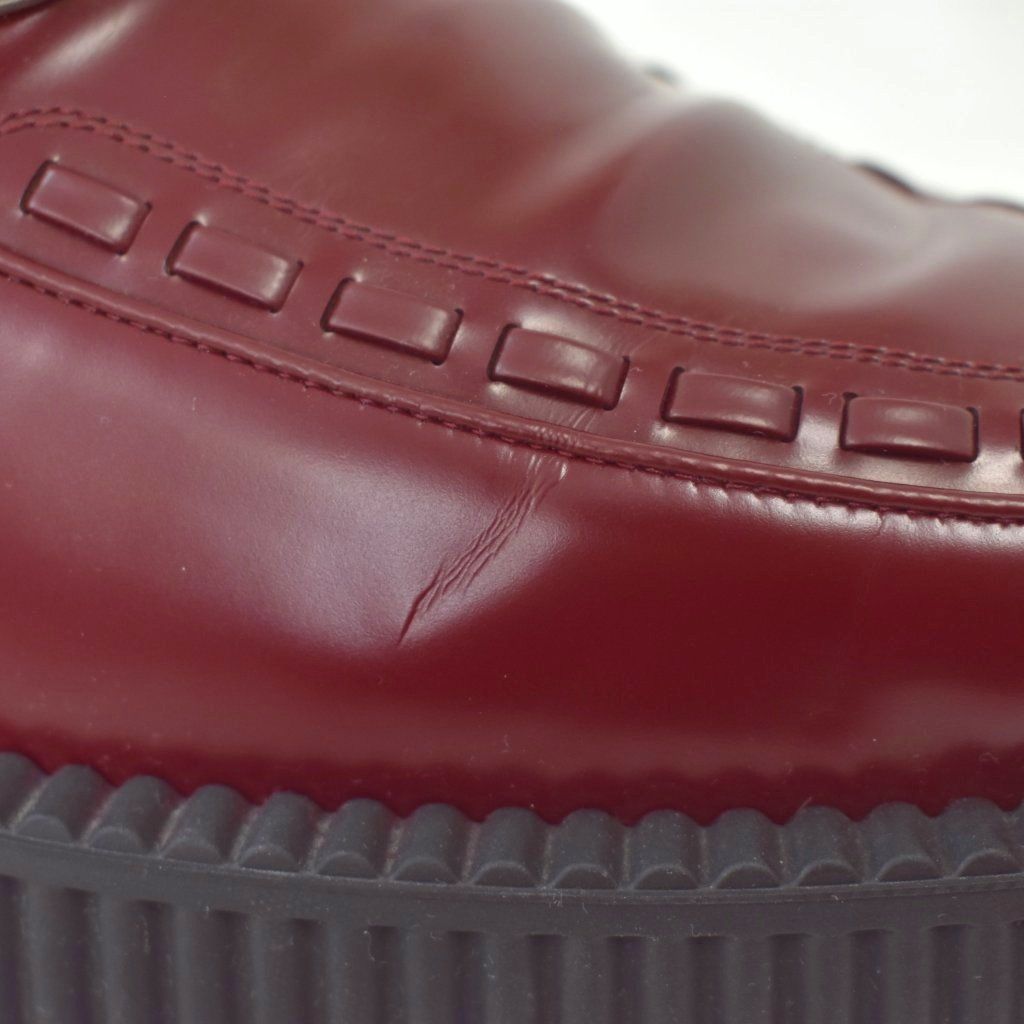 Gucci Creeper Loafers Horsebit Leather Thick Sole Metal Plate 9 Bordeaux 9 — view 8