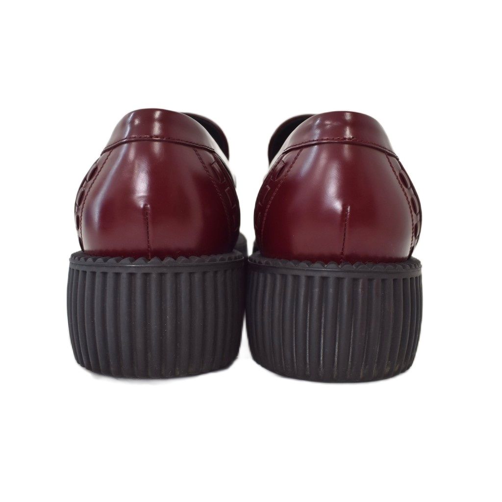 Gucci Creeper Loafers Horsebit Leather Thick Sole Metal Plate 9 Bordeaux 9 — view 3