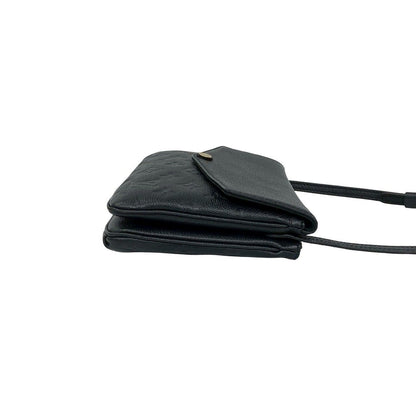 Louis Vuitton Monogram Empreinte Leather Shoulder Bag Pochette Noir — view 6