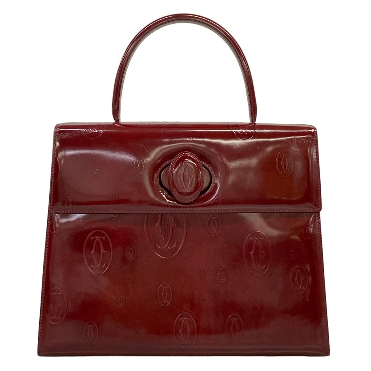Cartier Handbag Happy Birthday Bordeaux Top Handle Leather