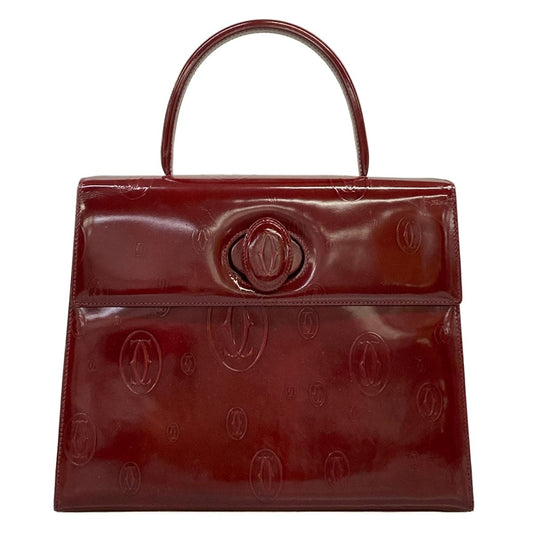 Cartier Handbag Happy Birthday Bordeaux Top Handle Leather
