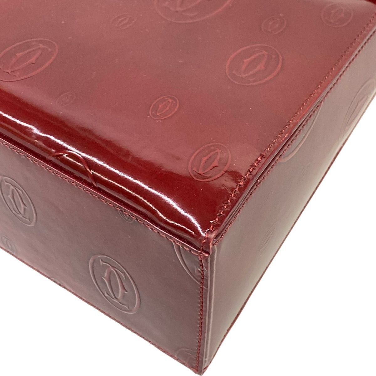 Cartier Handbag Happy Birthday Bordeaux Top Handle Leather — view 6