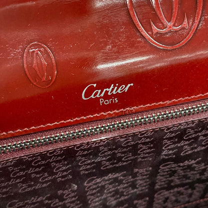 Cartier Handbag Happy Birthday Bordeaux Top Handle Leather — view 9