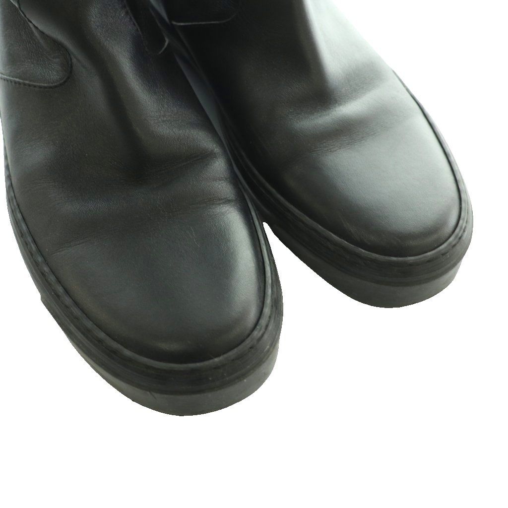Gucci Middle Boots Long Leather Fur Black SS — view 3