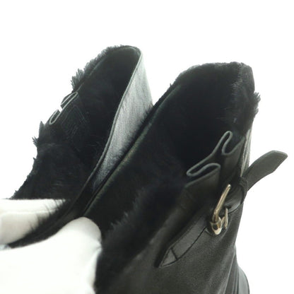 Gucci Middle Boots Long Leather Fur Black SS — view 4