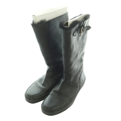 Gucci Middle Boots Long Leather Fur Black SS — view 2