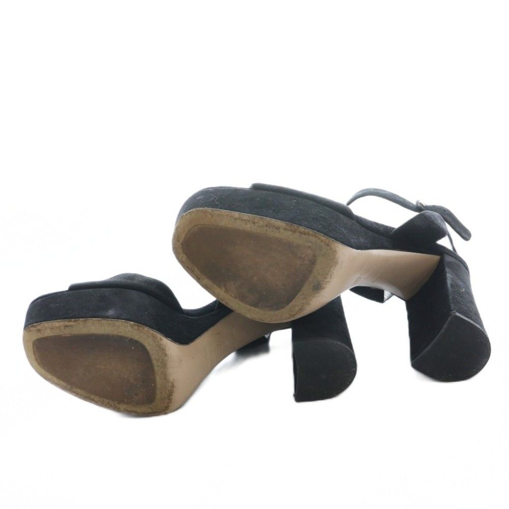 Miu Miu Miu Sandals Suede 35.5 Black SS — view 6