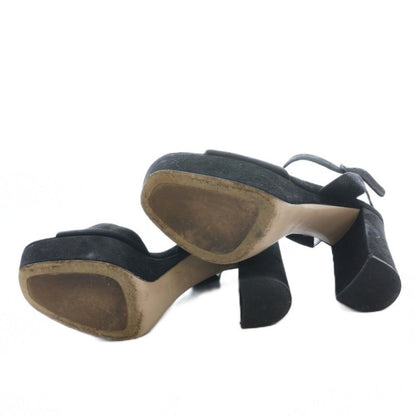 Miu Miu Miu Sandals Suede 35.5 Black SS — view 6