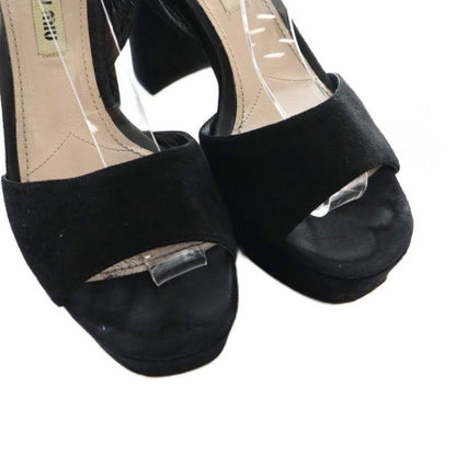 Miu Miu Miu Sandals Suede 35.5 Black SS — view 3