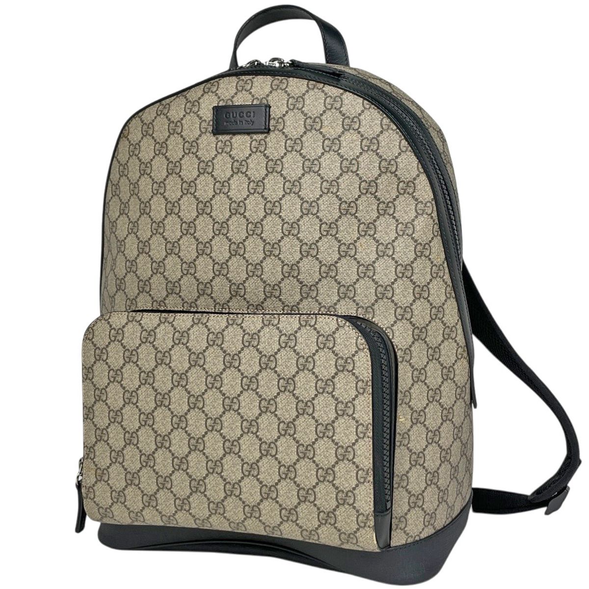 Gucci GG Pattern Backpack Supreme Beige Black