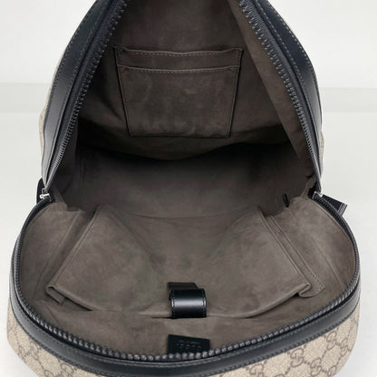 Gucci GG Pattern Backpack Supreme Beige Black — view 8