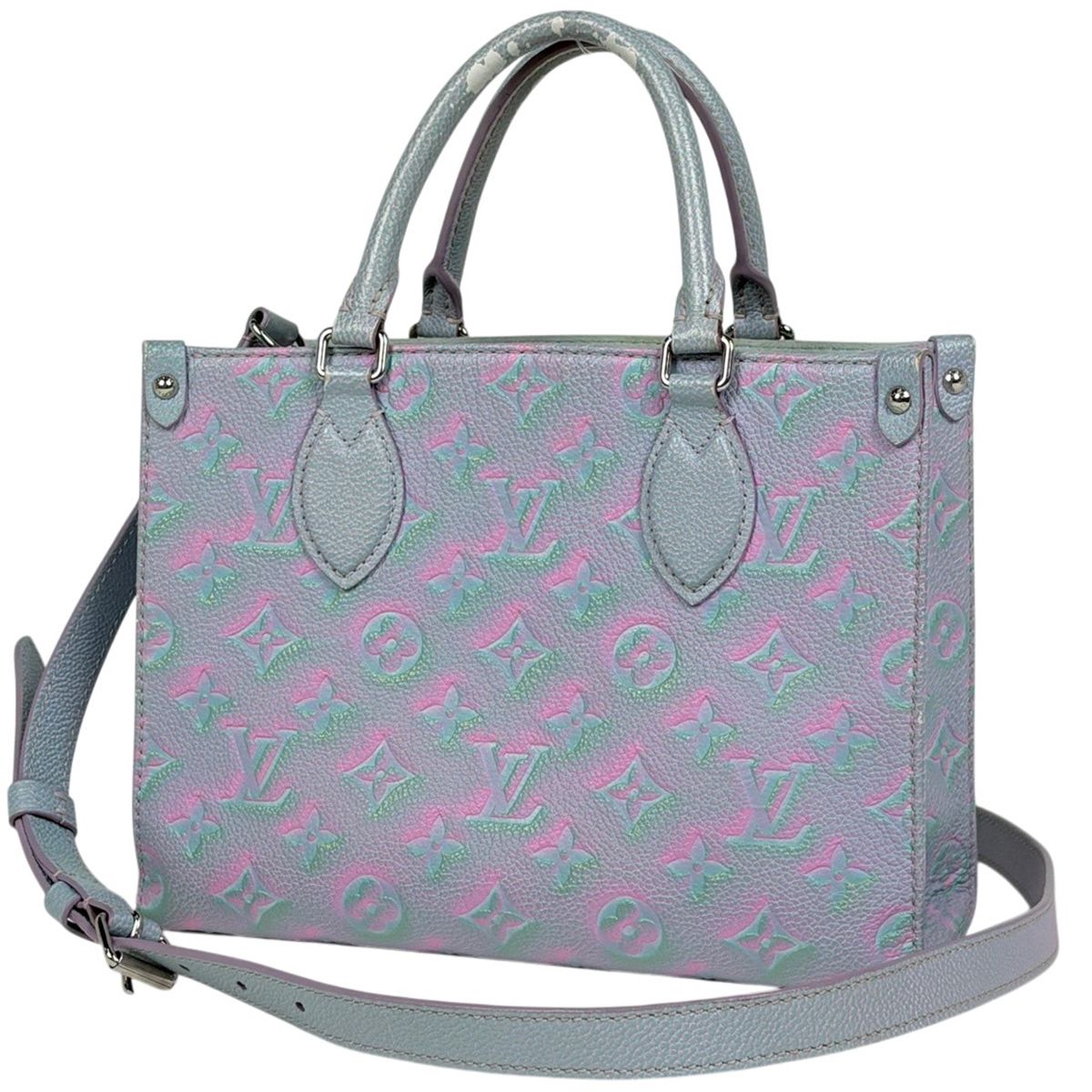 Louis Vuitton On The Go PM 2-Way Summer Star Monogram Empreinte Lila Tote