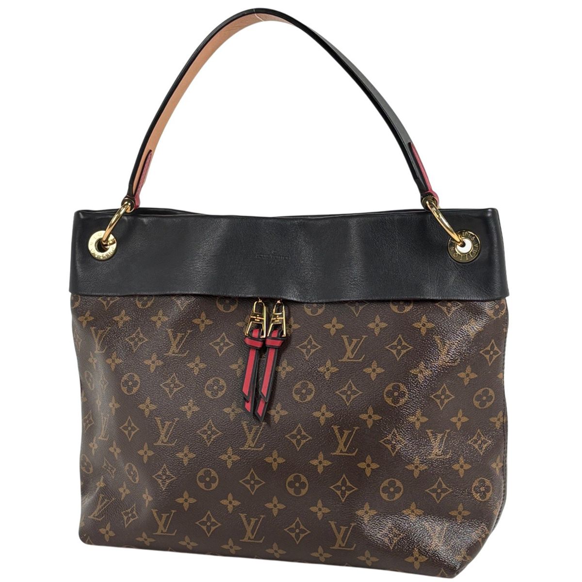 Louis Vuitton Tui Roulis Hobo Monogram Brown Noir
