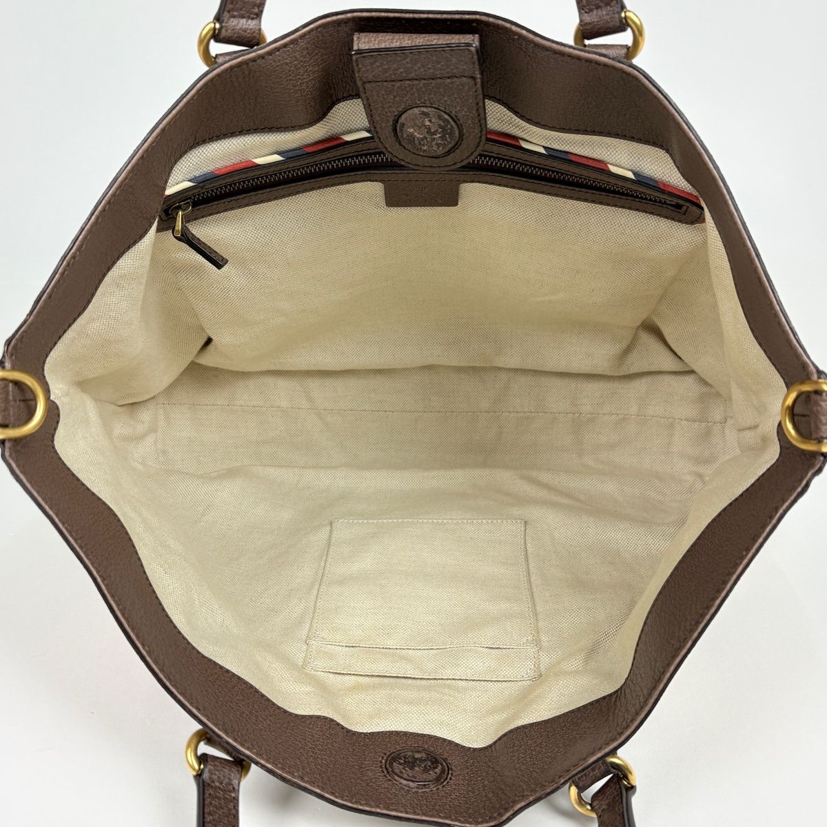 Gucci Courier Tote Sherry Line Web 2-Way Beige Multicolor — view 8