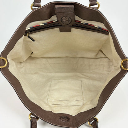 Gucci Courier Tote Sherry Line Web 2-Way Beige Multicolor — view 8