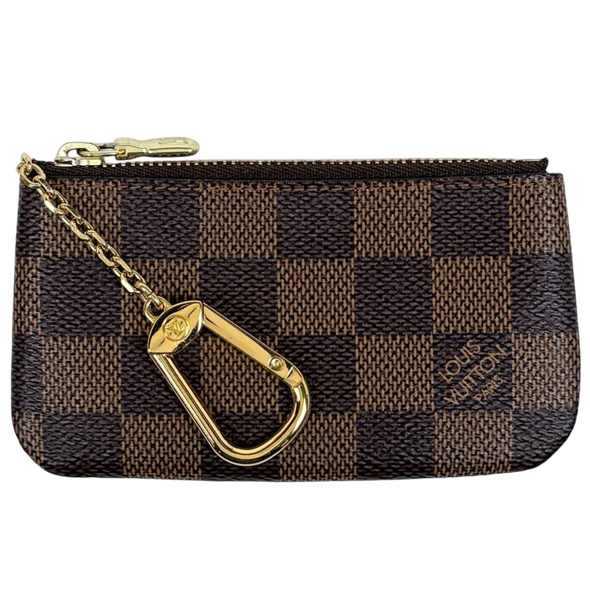Louis Vuitton Pochette Cles Key Ring Coin Case Damier Brown