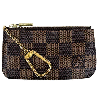 Louis Vuitton Pochette Cles Key Ring Coin Case Damier Brown
