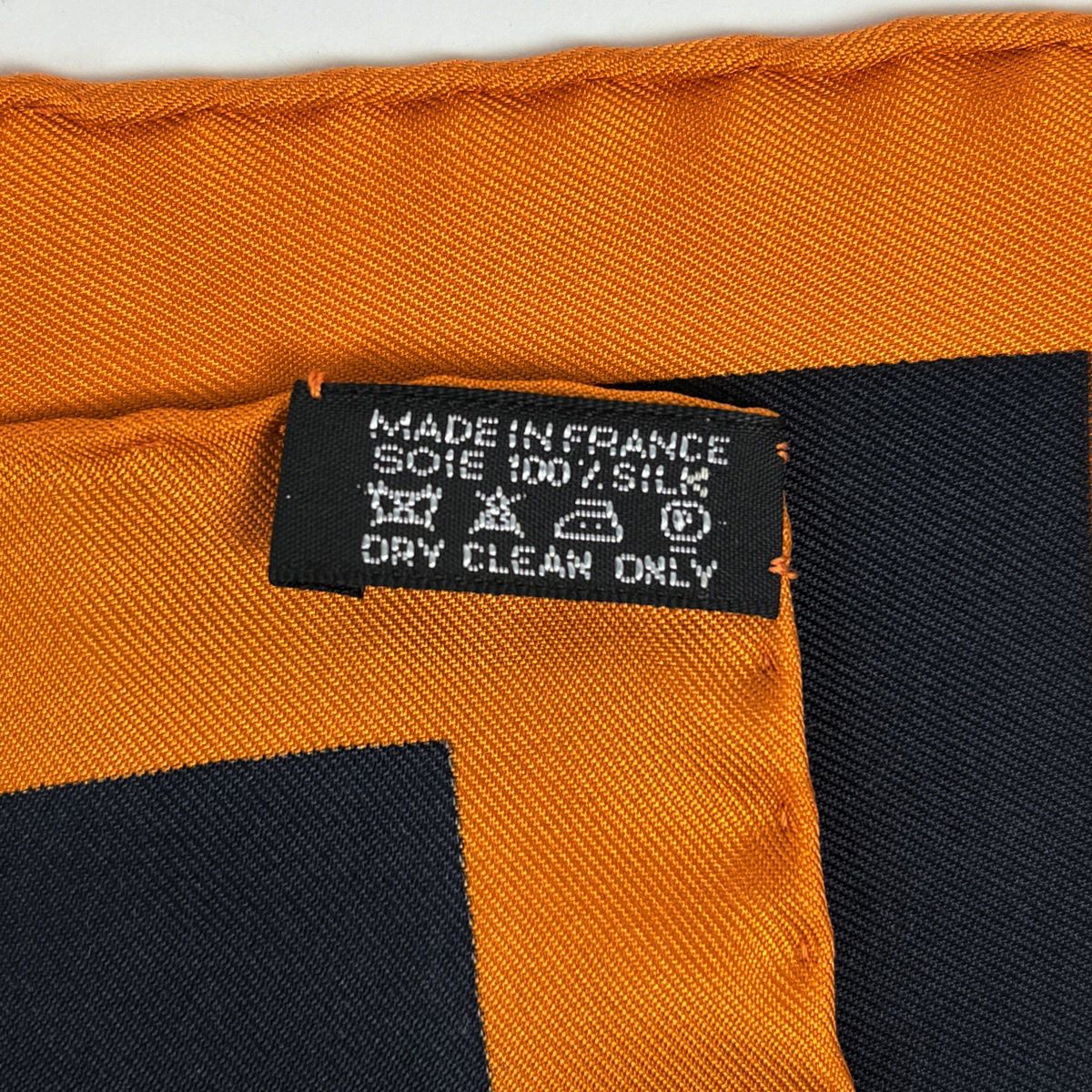 Hermes Carre 90 Sequence Scarf Silk Orange Black — view 2