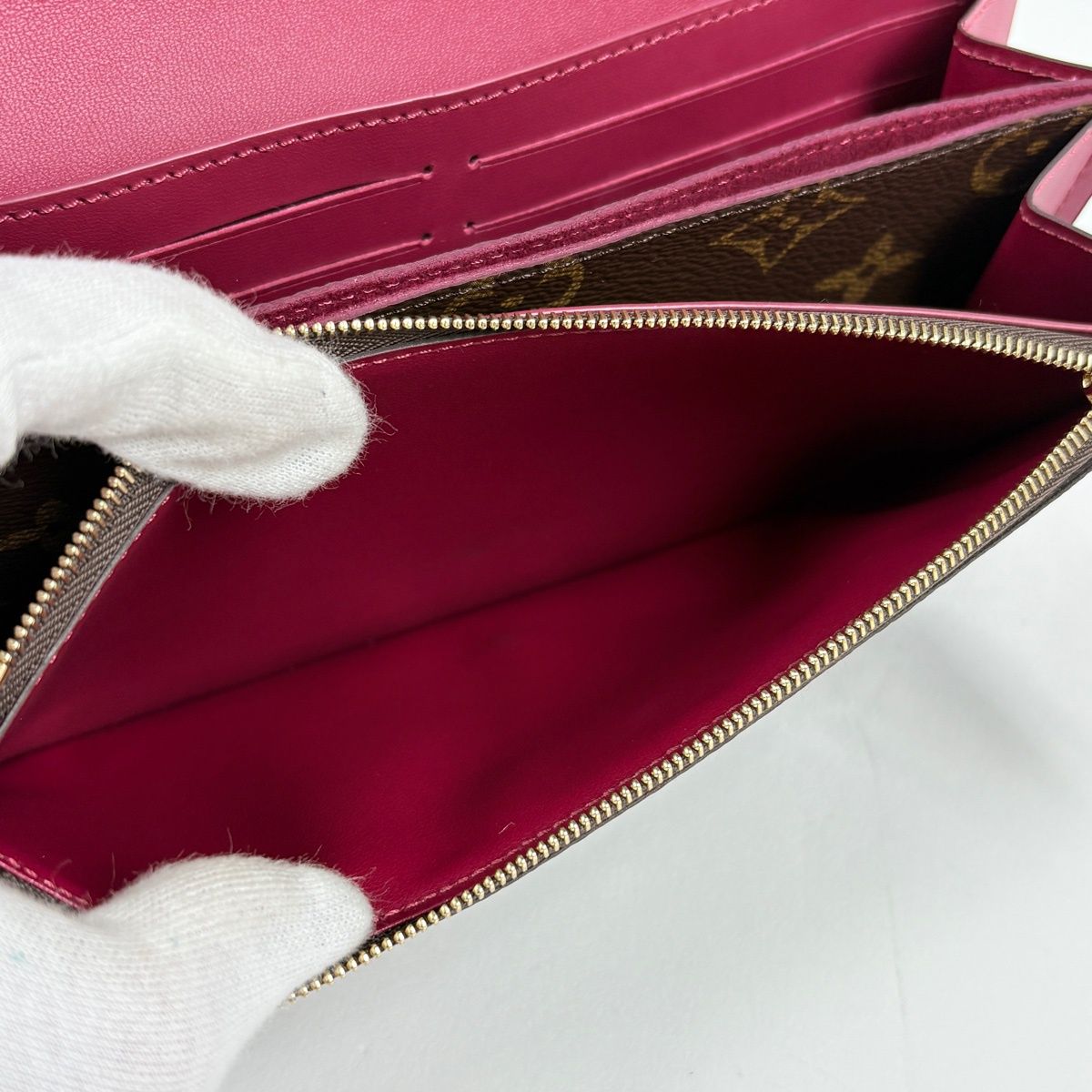 Louis Vuitton Portefeuille Floral Wallet Monogram Brown Fuchsia — view 6