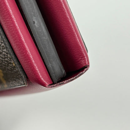 Louis Vuitton Portefeuille Floral Wallet Monogram Brown Fuchsia — view 3