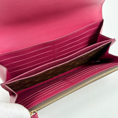 Louis Vuitton Portefeuille Floral Wallet Monogram Brown Fuchsia — view 5