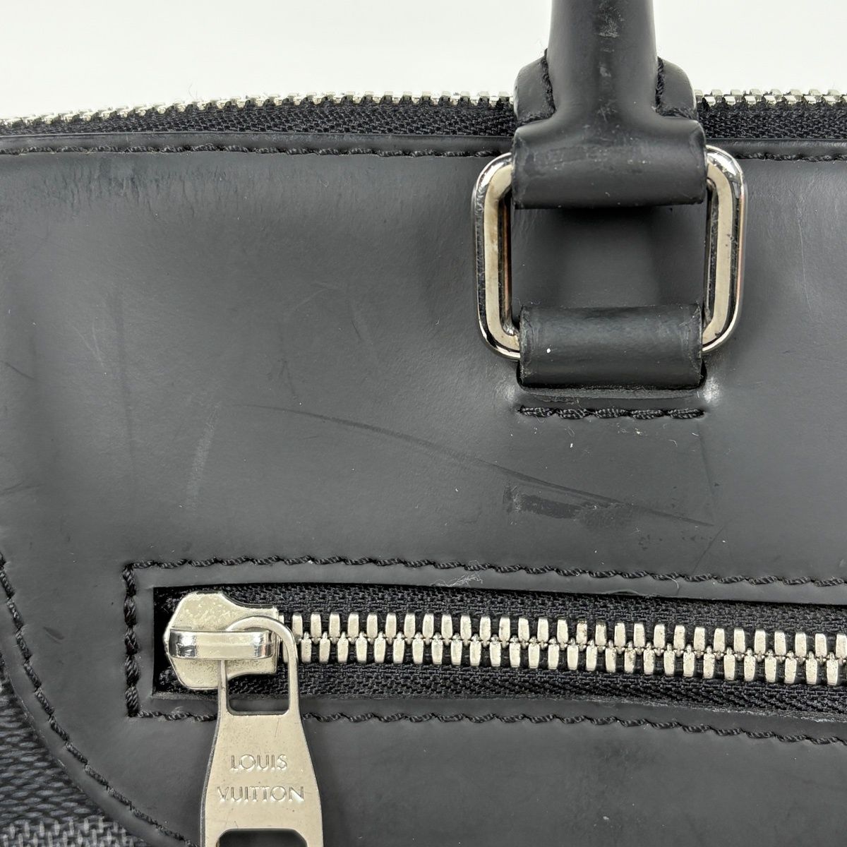 Louis Vuitton Porte Documin Jour NM Pdj Damier Graphite Black Handbag — view 5