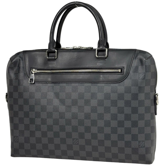 Louis Vuitton Porte Documin Jour NM Pdj Damier Graphite Black Handbag