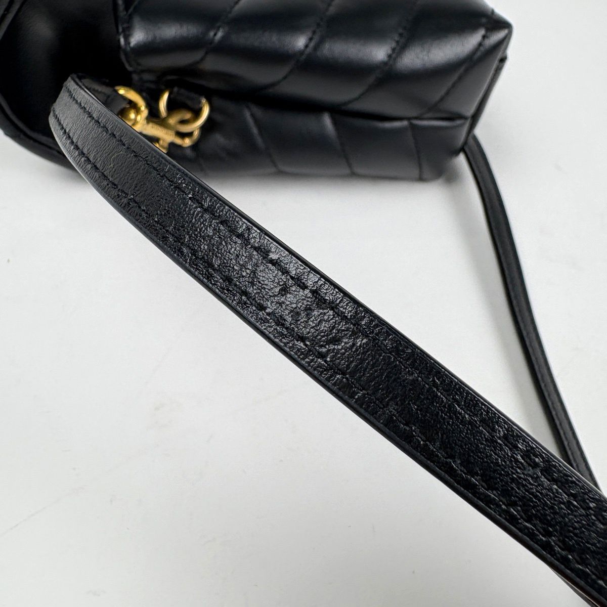 Saint Laurent Yves Lou Toy Shoulder Bag Leather Black — view 5