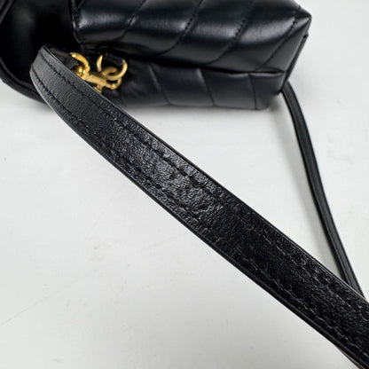 Saint Laurent Yves Lou Toy Shoulder Bag Leather Black — view 5