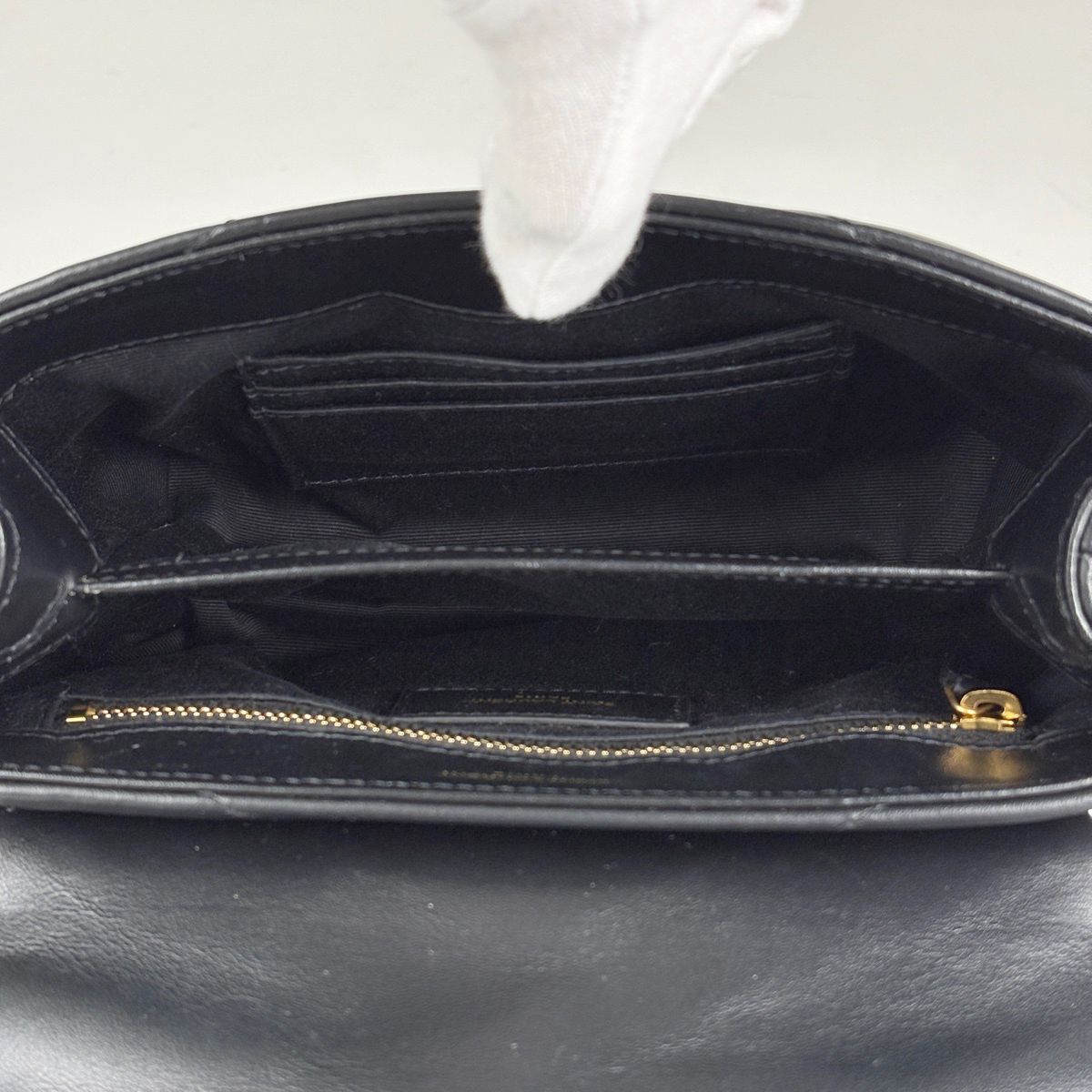 Saint Laurent Yves Lou Toy Shoulder Bag Leather Black — view 7