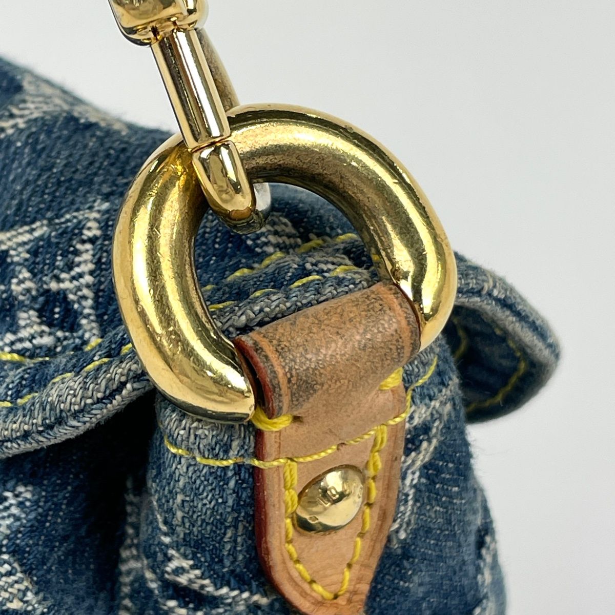 Louis Vuitton Mini Pleaty Shoulder Bag Monogram Denim Blue — view 6