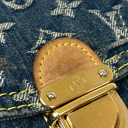 Louis Vuitton Mini Pleaty Shoulder Bag Monogram Denim Blue — view 4