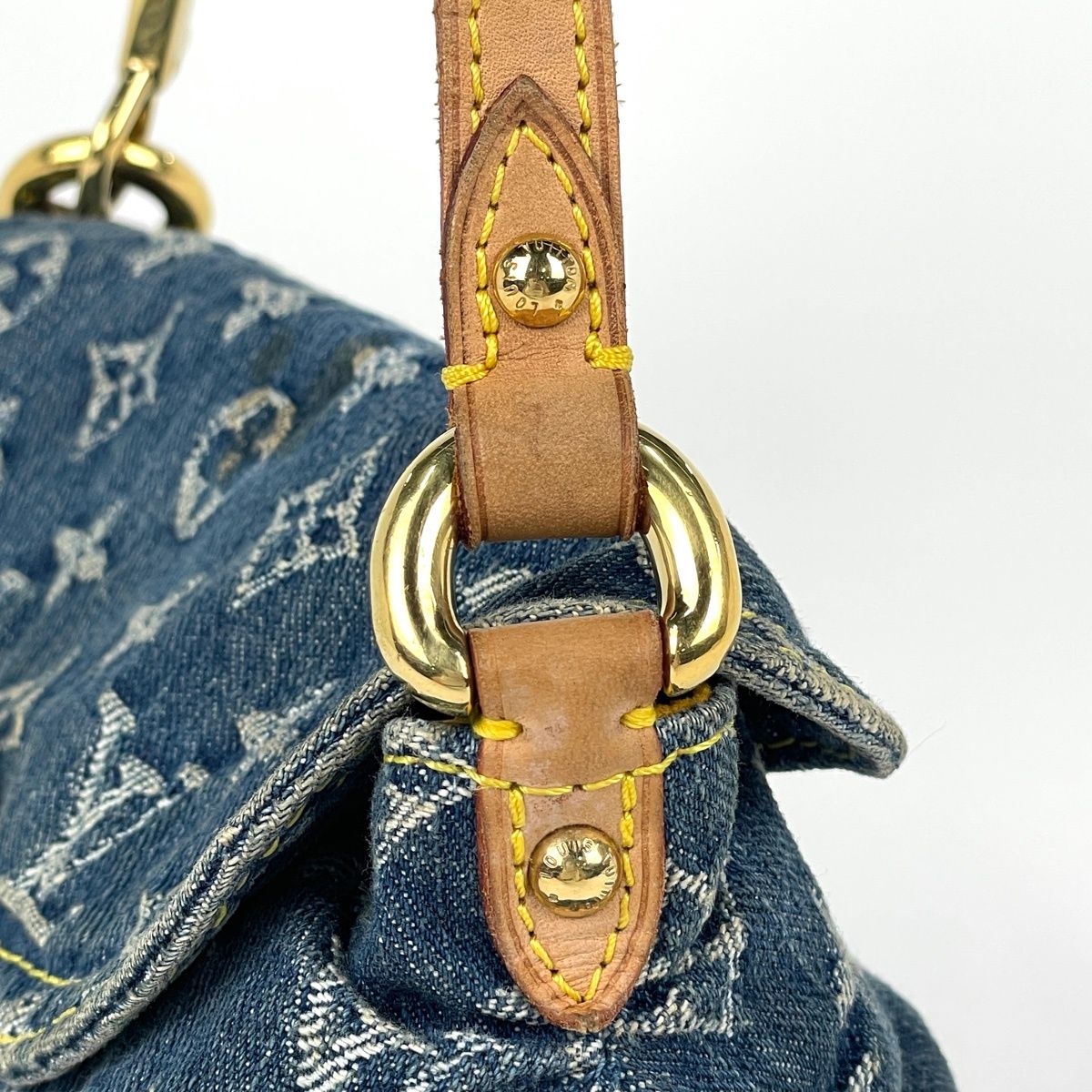 Louis Vuitton Mini Pleaty Shoulder Bag Monogram Denim Blue — view 7