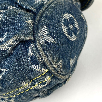 Louis Vuitton Mini Pleaty Shoulder Bag Monogram Denim Blue — view 3