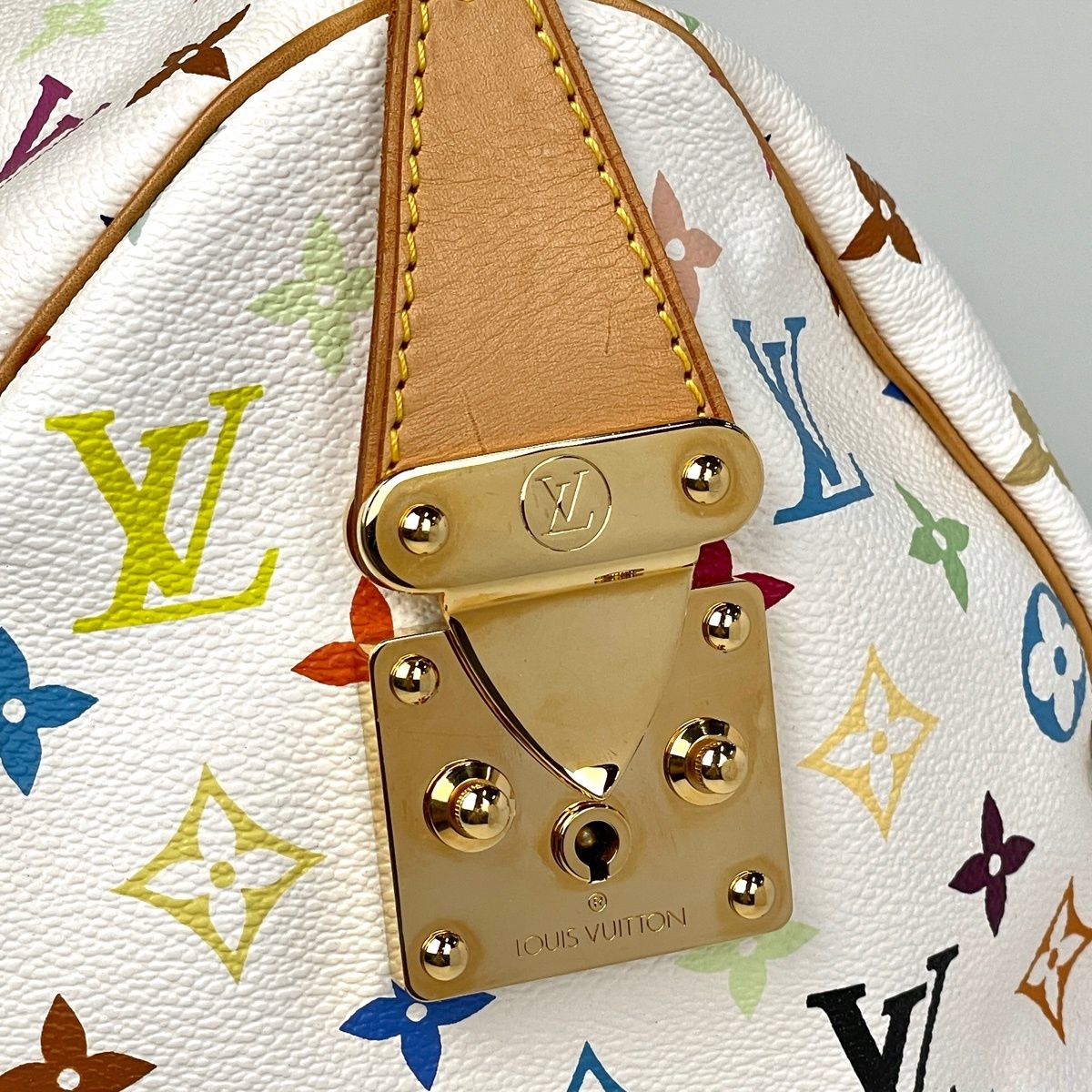 Louis Vuitton Keepall 45 Boston Bag Monogram Multicolor Blanc s — view 6