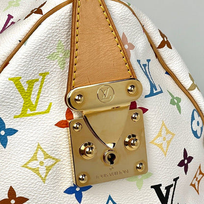 Louis Vuitton Keepall 45 Boston Bag Monogram Multicolor Blanc s — view 6