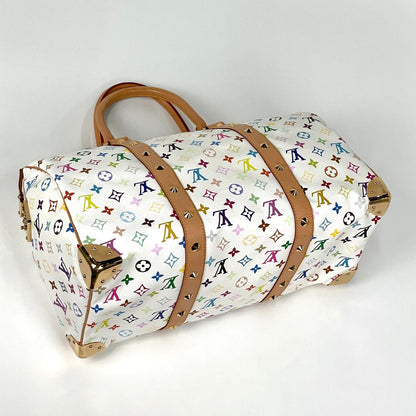 Louis Vuitton Keepall 45 Boston Bag Monogram Multicolor Blanc s — view 2