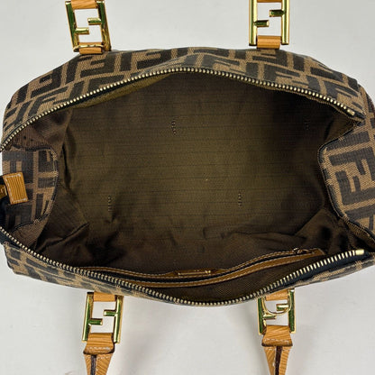 Fendi Zucca Pattern Handbag 2-Way Canvas Brown — view 8