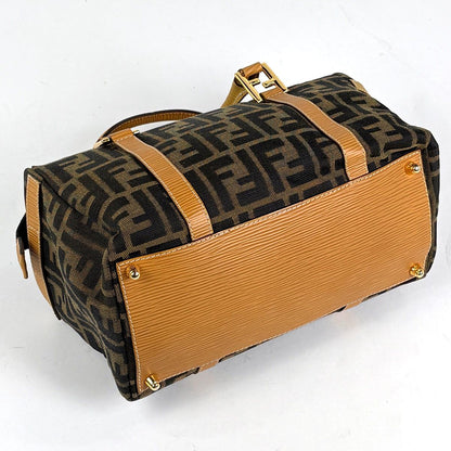 Fendi Zucca Pattern Handbag 2-Way Canvas Brown — view 2