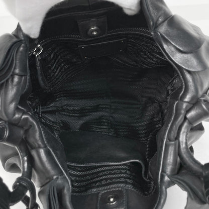 Prada Logo Shoulder Bag Leather Nero — view 6