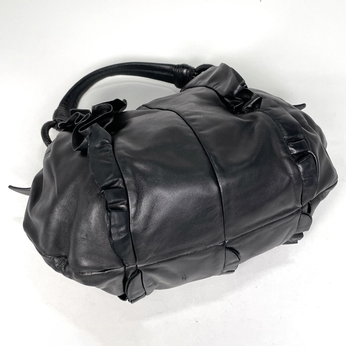 Prada Logo Shoulder Bag Leather Nero — view 2