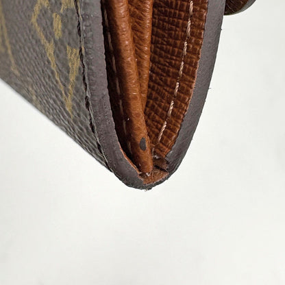 Louis Vuitton Porte-Monnaie Plat Coin Case Monogram Brown — view 3