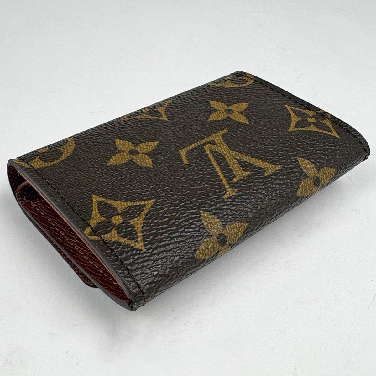 Louis Vuitton Porte-Monnaie Plat Coin Case Monogram Brown — view 2