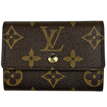 Louis Vuitton Porte-Monnaie Plat Coin Case Monogram Brown